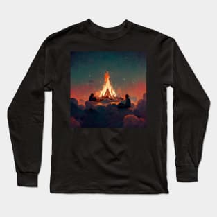 Campfire in Heaven - best selling Long Sleeve T-Shirt